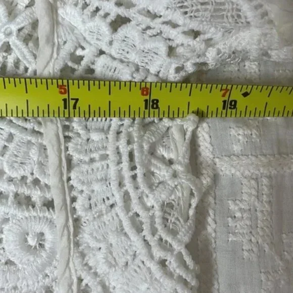 Sundance White Shadow Dance Open Crotchet Short Sleeve Top - Picture 9 of 10